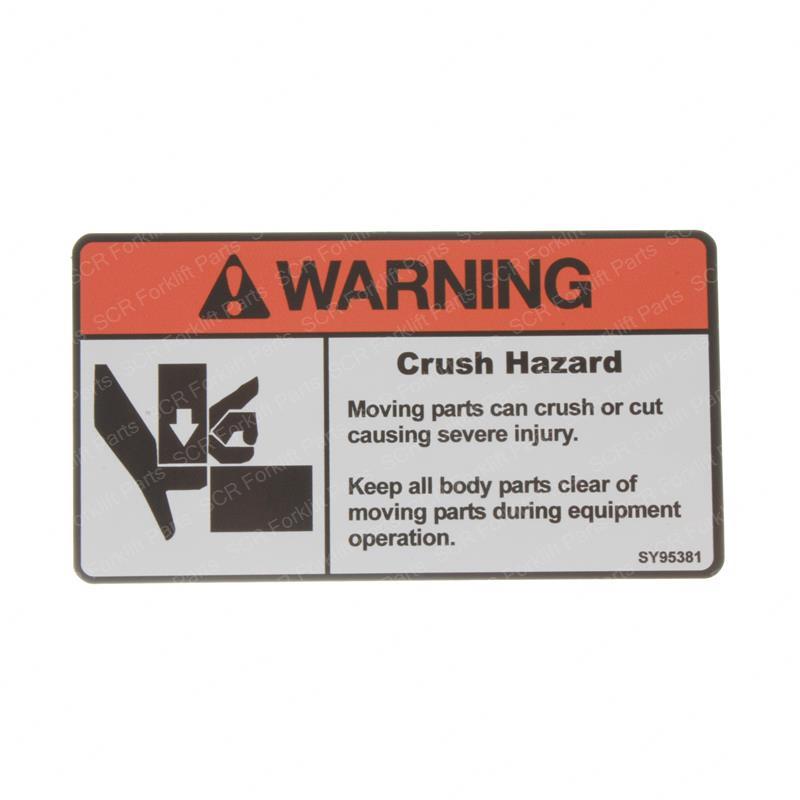 DECAL - CRUSH HAZARD GN2-1294GT gn2-1294gt product image