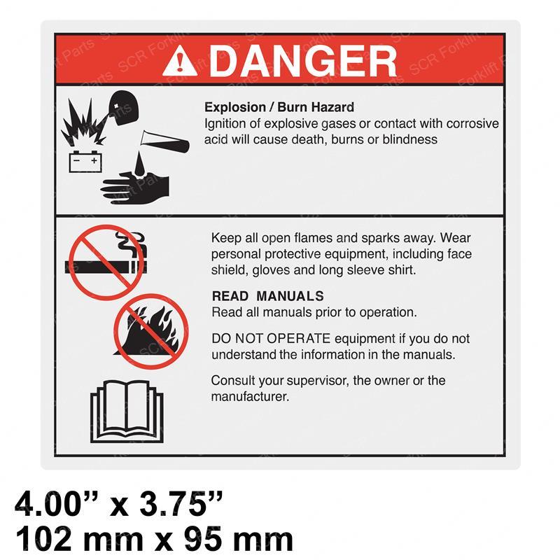 DECAL,DANGER,BATTERY SAFETY GN1290675GT gn1290675gt product image