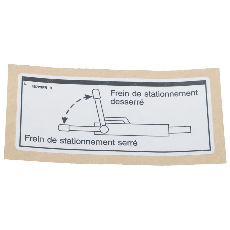 DECAL LABEL PARKING BRAKE GN48723FR gn48723fr product image