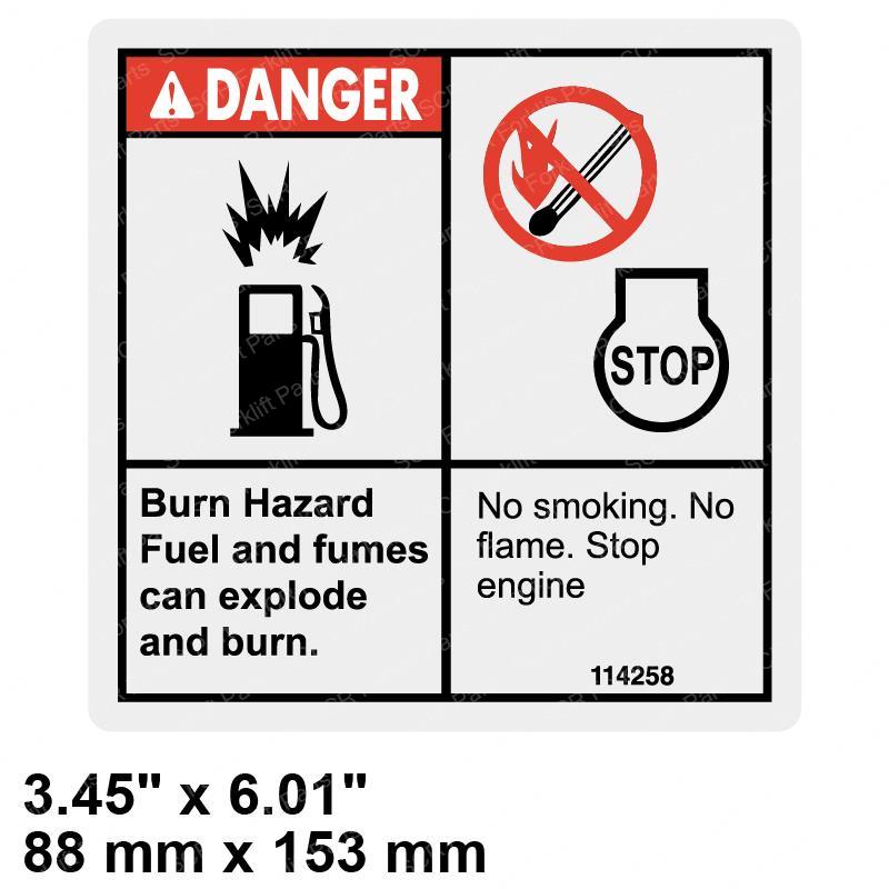 DECAL - DANGER NO SMOKING GN114258 gn114258 product image