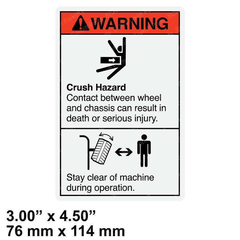 DECAL-CRUSH HAZARD-TIRES GN237970GT gn237970gt product image