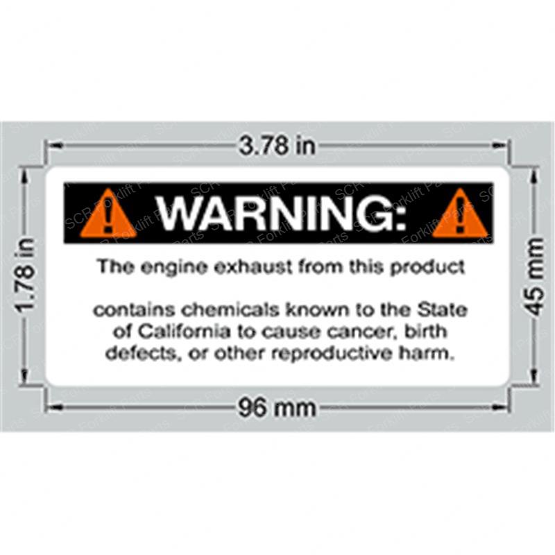 DECAL WARNING PROP 65/GAS JL1702961 jl1702961 product image