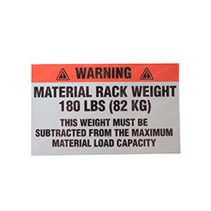 WARNING MATERIAL RACK 180 LB SY28-108458 sy28-108458 product image