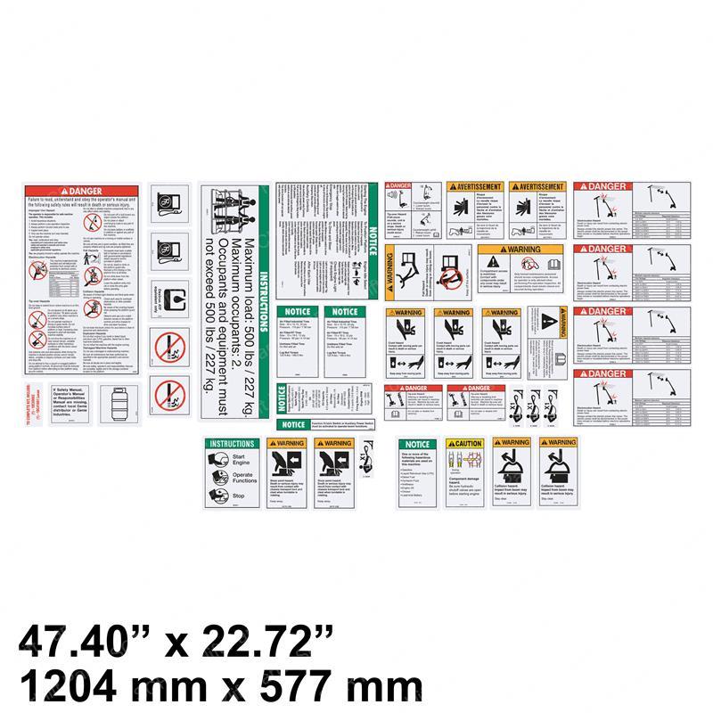 DECAL KIT/SFTY-INSTRUCTZ60IC GN65465 gn65465 product image