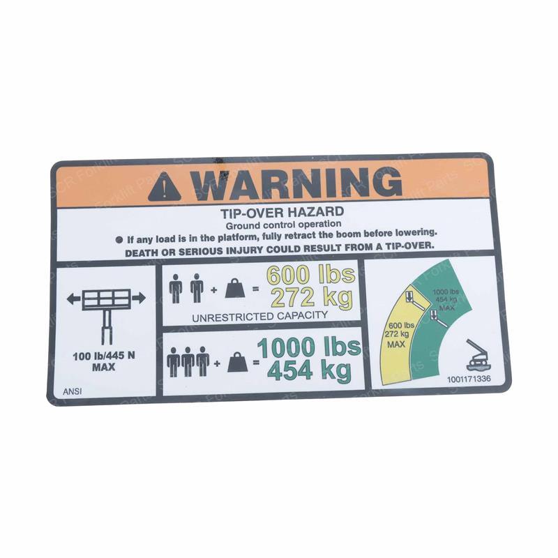 DECAL-WARNING DUAL CAP. (ANSI) JL1001171336 jl1001171336 product image