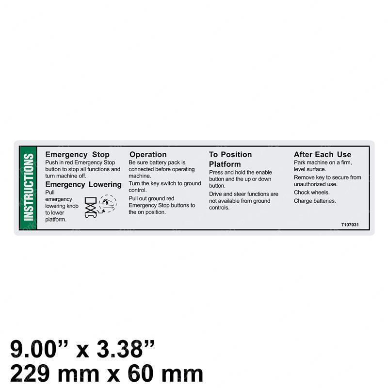 DECAL - OPER INSTR JLGNT107031GT jlgnt107031gt product image
