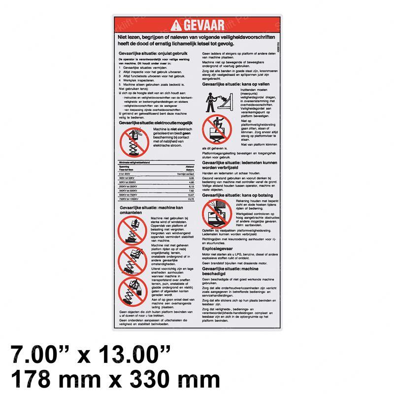 DECAL DANGER GENERAL SAFETY GN43091DU gn43091du product image