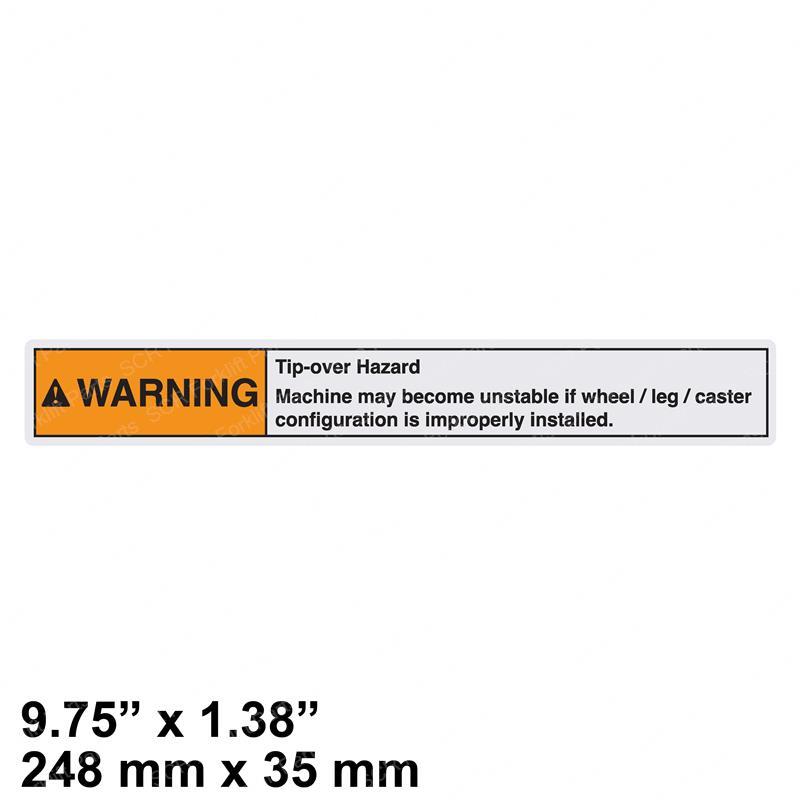 DECAL WARNING TIP-OVER GN37049GT gn37049gt product image