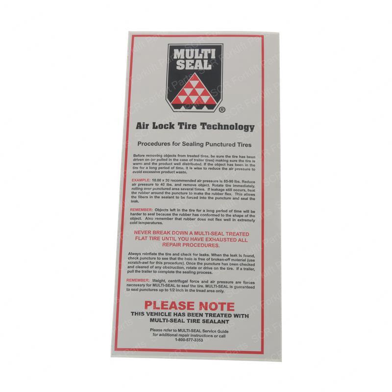 DECAL TIRE SEALANT 3.25 X 7.5 GN77398 gn77398 product image