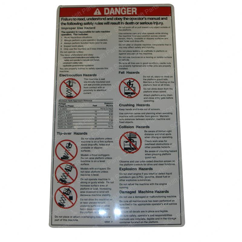 DECAL - DANGER GENERAL SAFETY JL43091GT jl43091gt product image