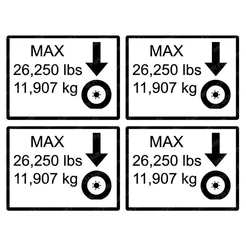 DECAL MAX TIRE LOAD13 KIT JL2902357 jl2902357 product image