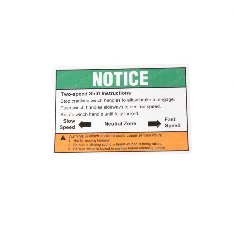 DECAL 2 SPD.WINCH GN32770GT gn32770gt product image
