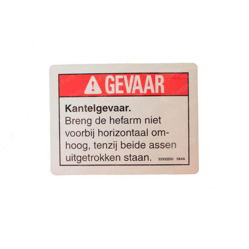 DECAL DANGER TIPOVER AXLES GN32932DU gn32932du product image