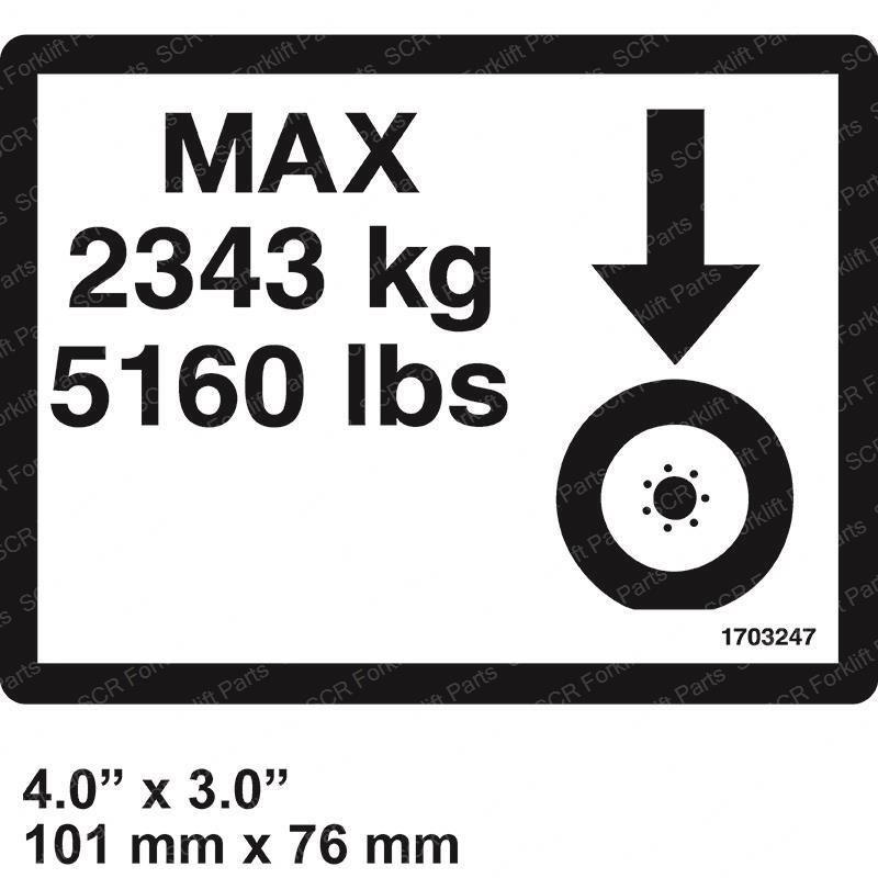 DECAL MAX WHL LOAD JL1703247 jl1703247 product image
