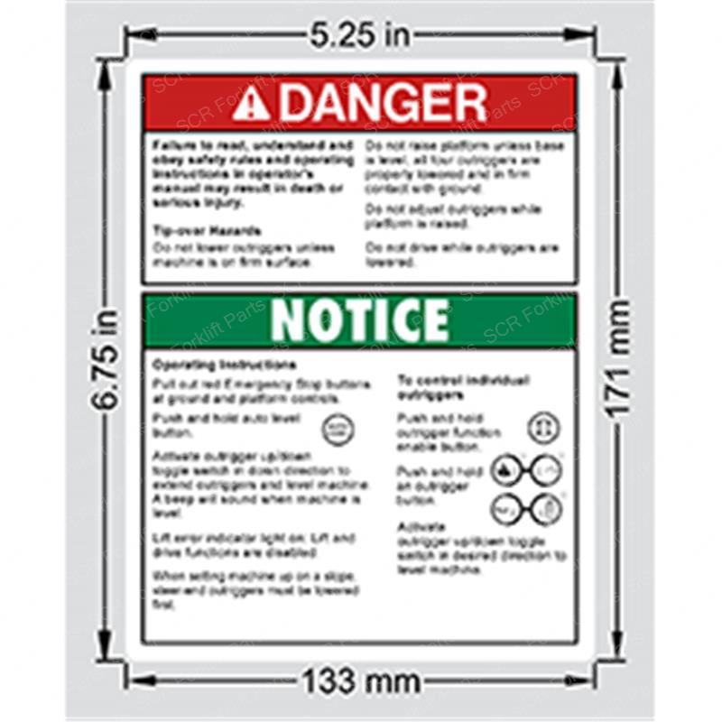 DECAL - OPERATIONG INSTRUCTIONS SY1230668 sy1230668 product image