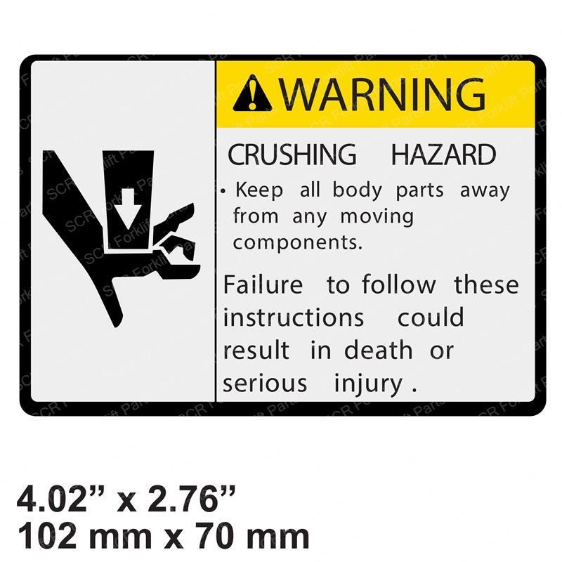 DECAL CRUSHING HAZARD JL1702391 jl1702391 product image