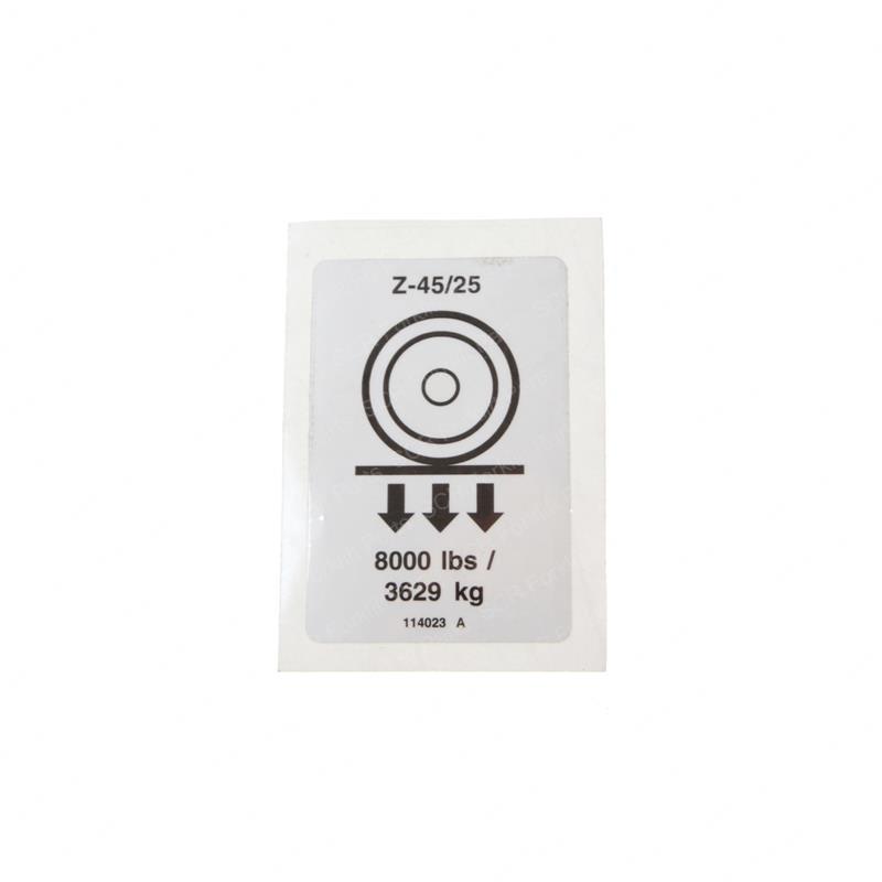 DECAL - WHEEL LOAD Z4525 GN114023GT gn114023gt product image