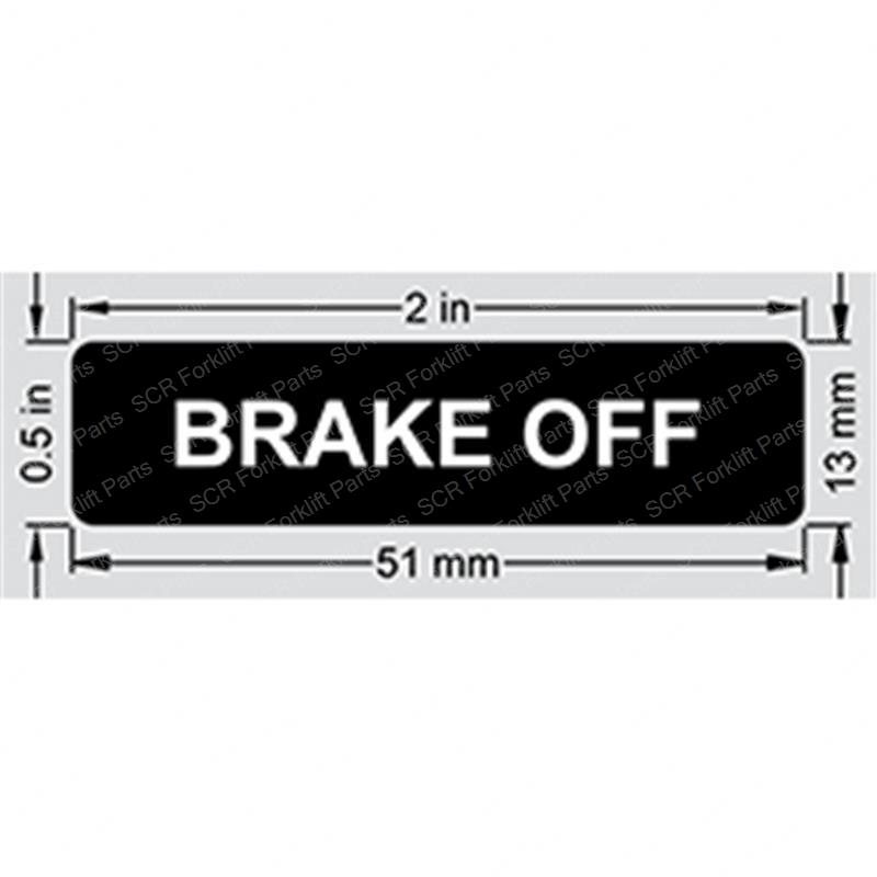 DECAL BRAKE OFF GN312287GT gn312287gt product image