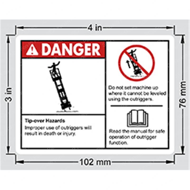 DECAL - TIP OVER HAZARDS JL114359 jl114359 product image