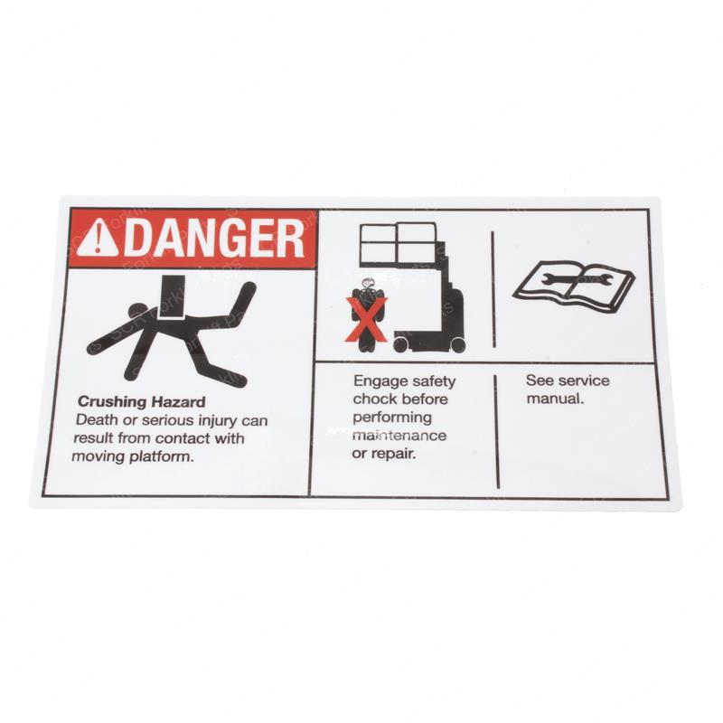 DECAL - CRUSH HAZARDUSE SAFETY JLGN133092GT jlgn133092gt product image
