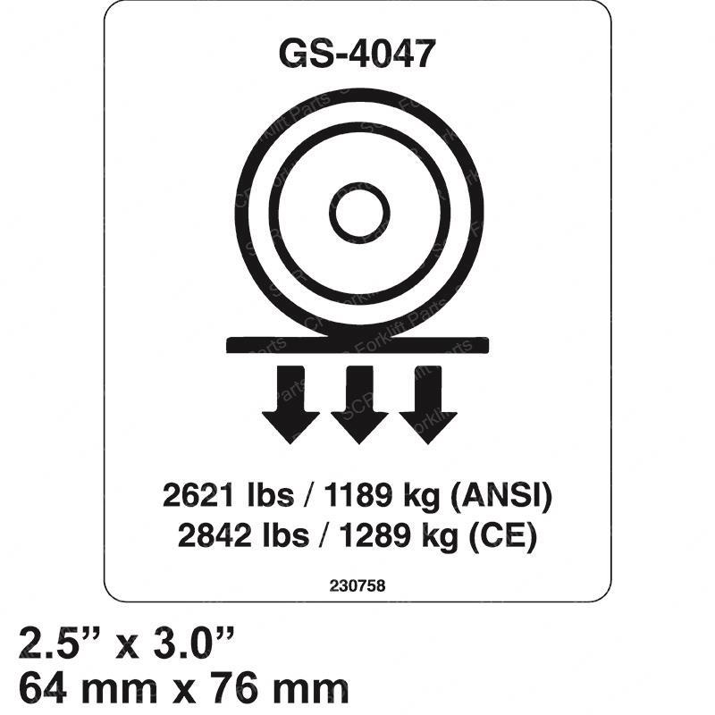 DECAL - LOAD WHEEL GS-4047 SY1229656 sy1229656 product image