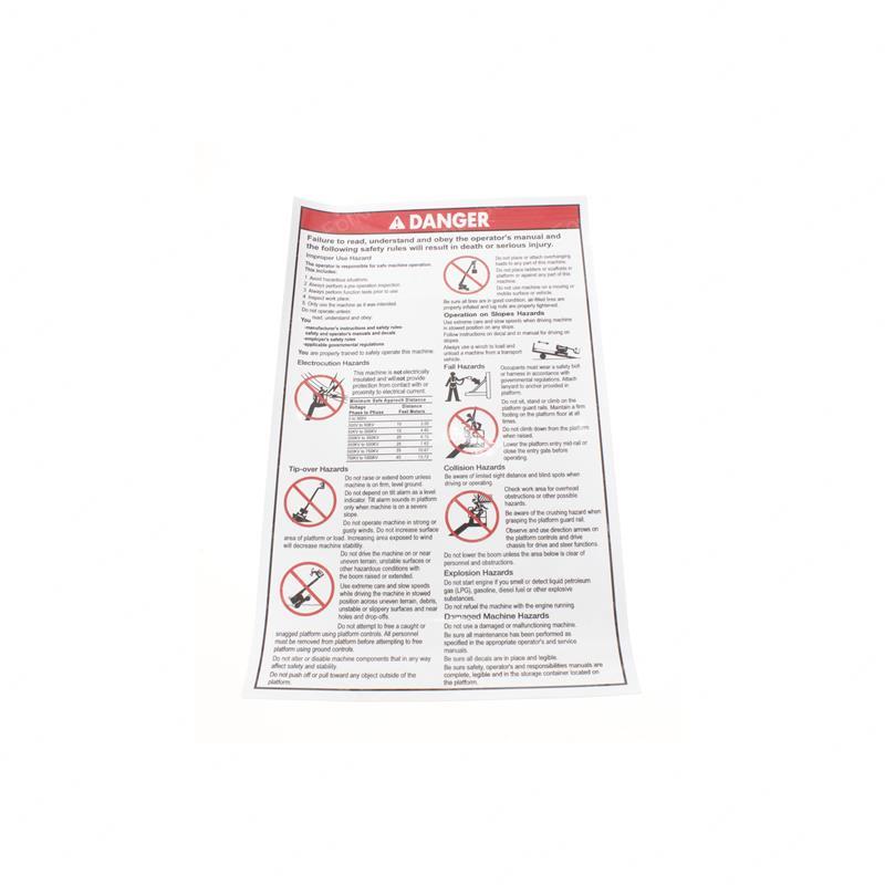 DECAL GENERAL SAFETY TALL GN114330 gn114330 product image