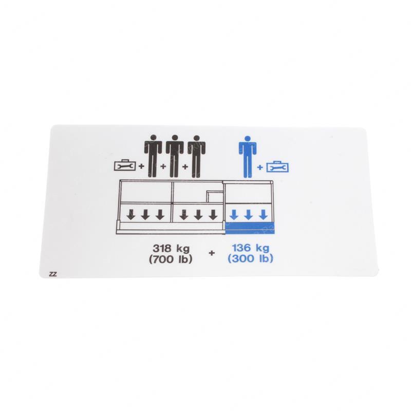 DECAL - PLATFORM CAPACITY 100 SY1243078 sy1243078 product image