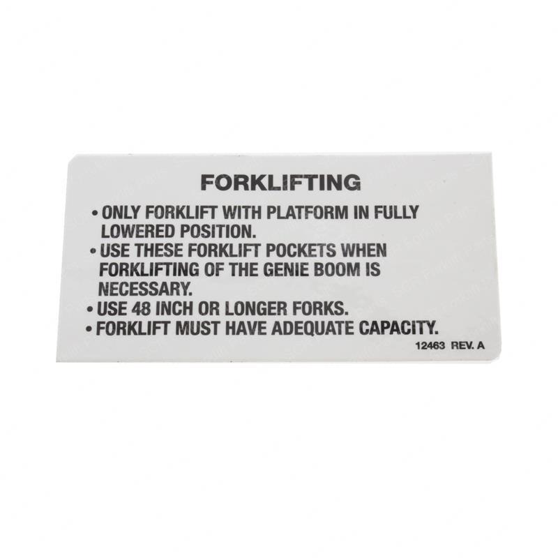 DECAL FORK LIFTING BOOM GN12463GT gn12463gt product image