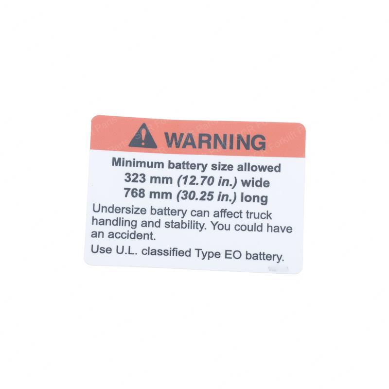 WARNING BATTERY SIZE CR069112-105 cr069112-105 product image