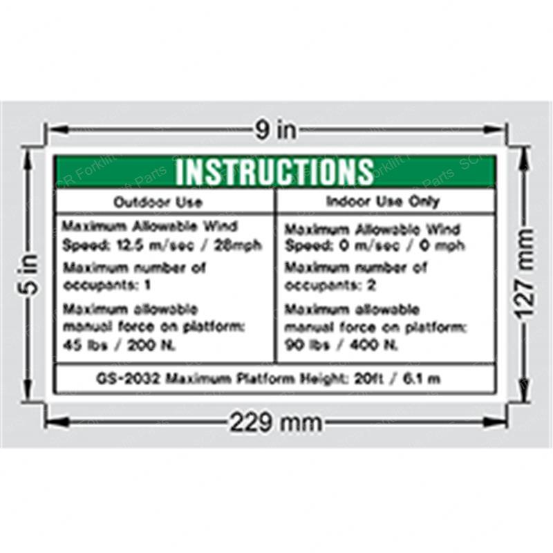 DECAL - MAX WIND SPEED SY1230701 sy1230701 product image