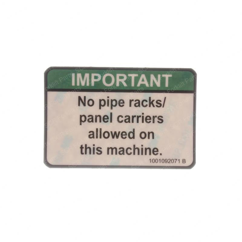 DECAL - NO PIPE RACKS SY1230895 sy1230895 product image