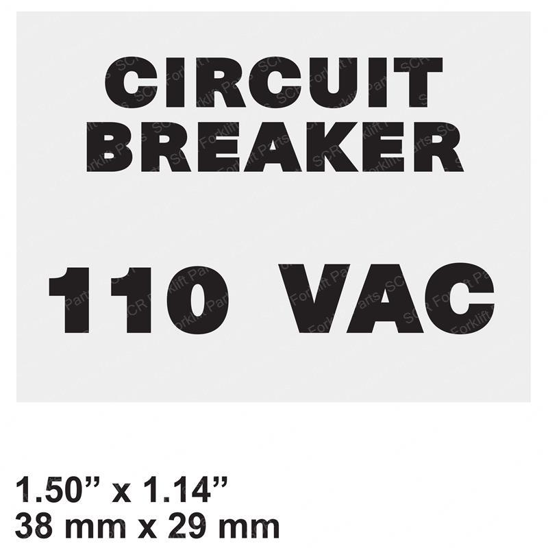 DECAL - CIRCUIT BREAKER 110VAC GN185702 gn185702 product image