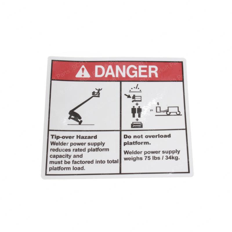 DECAL DANGER TIP-OVER WELDER JL97579 jl97579 product image