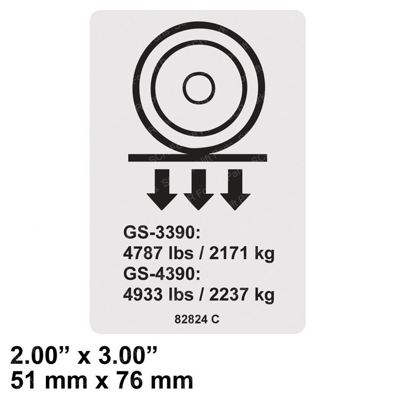 DECAL - WHEEL LOAD GS4390 GN82824 gn82824 product image