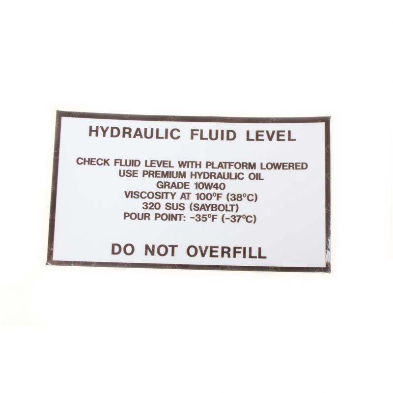 DECAL - HYDRAULIC FLUID SY28-102474 sy28-102474 product image