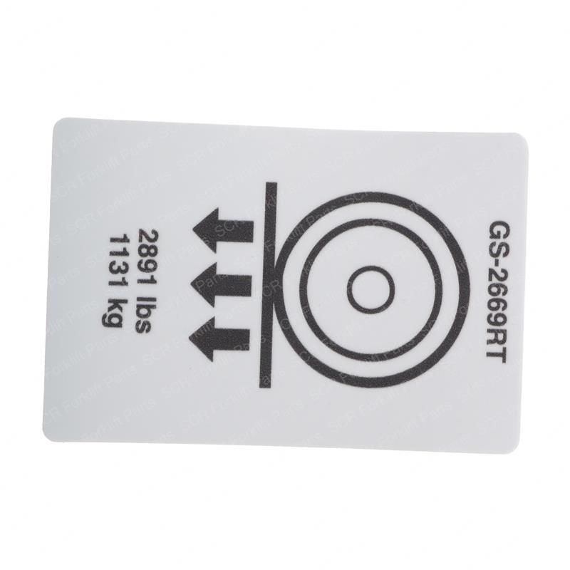 DECAL - WHEEL LOAD GS2669RT GNT114635 gnt114635 product image