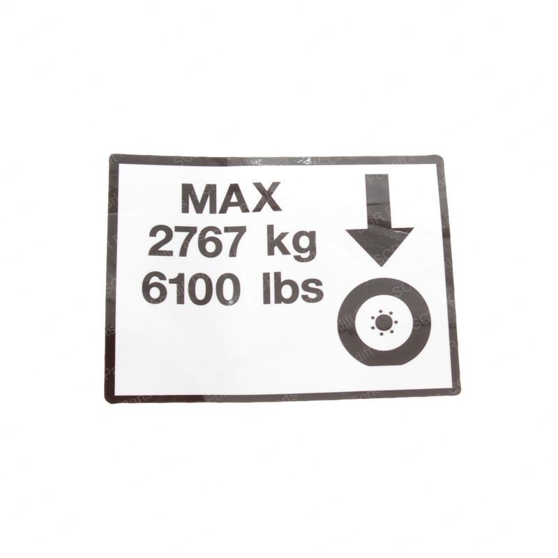 DECAL MAX TIRE LOAD SY1230204 sy1230204 product image