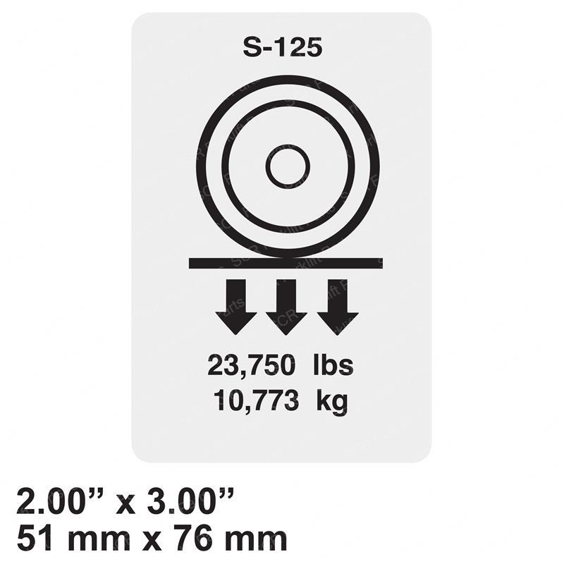 DECAL - WHEEL LOAD S-125 GN146421 gn146421 product image