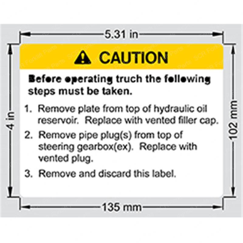 CAUTION HYDRAULICS CR069127 cr069127 product image