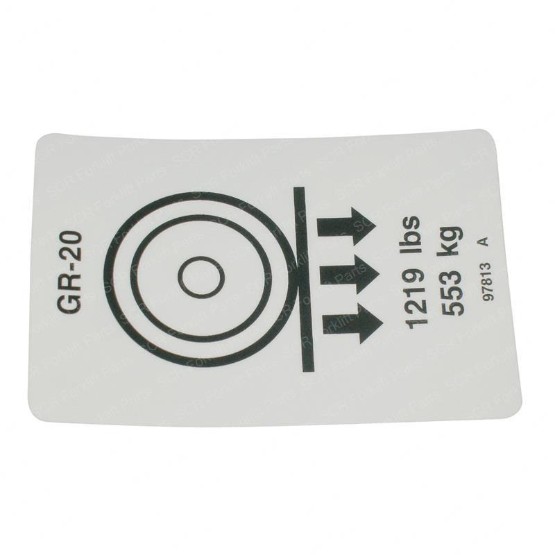 DECAL - WHEEL LOAD GR20 GN97813 gn97813 product image