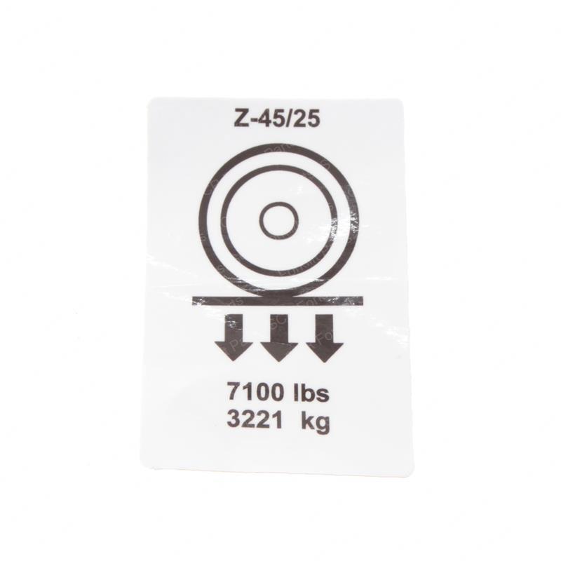 DECAL - WHEEL LOAD Z4525 SY1230139 sy1230139 product image