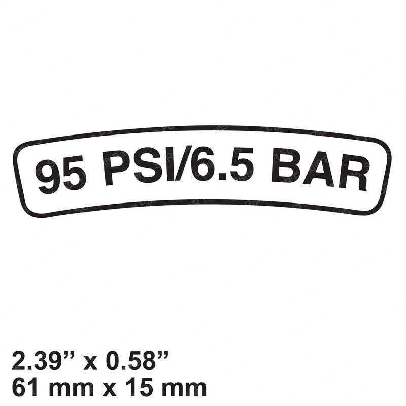 DECAL - TIRE PRESSURE (95 PSI) JL1702701 jl1702701 product image