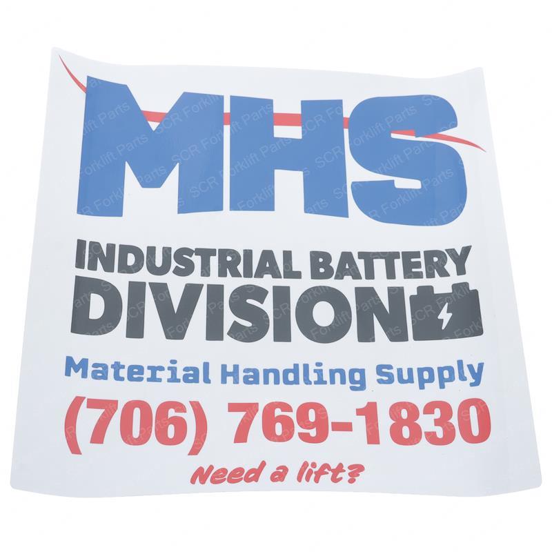 DECAL - MHS INDUST BATTERY SY1238737 sy1238737 product image