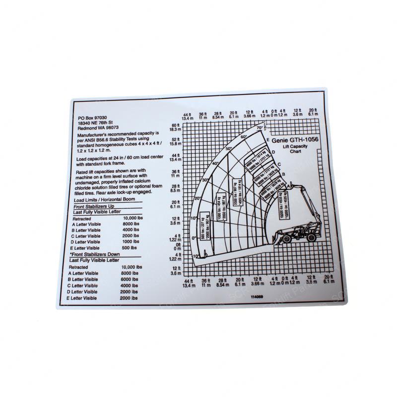DECAL - LOAD CHART GTH-1056 GN114069A gn114069a product image