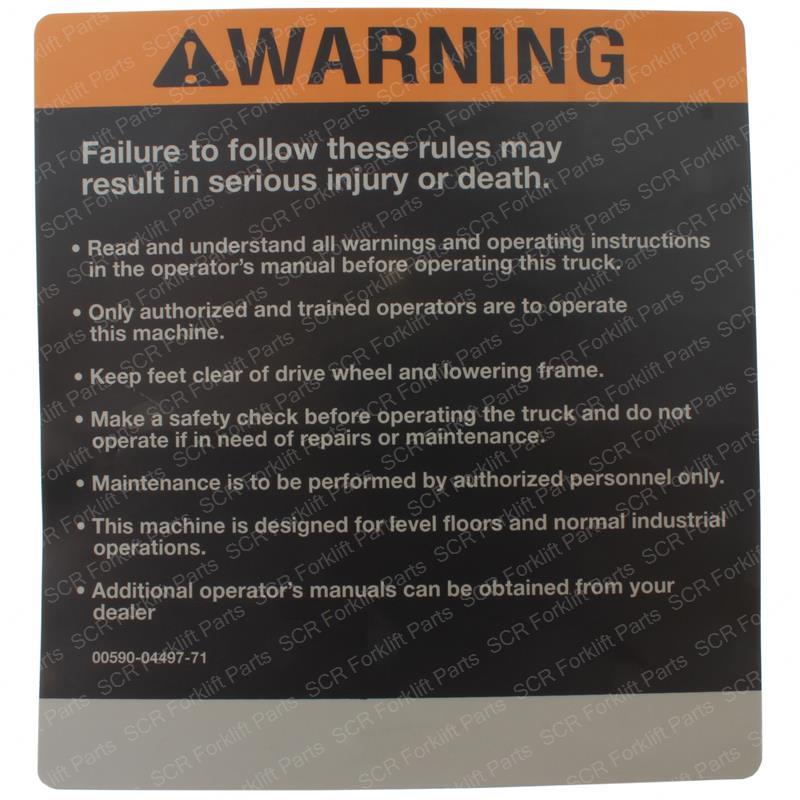 DECAL WARNING TY005904179071 ty005904179071 product image
