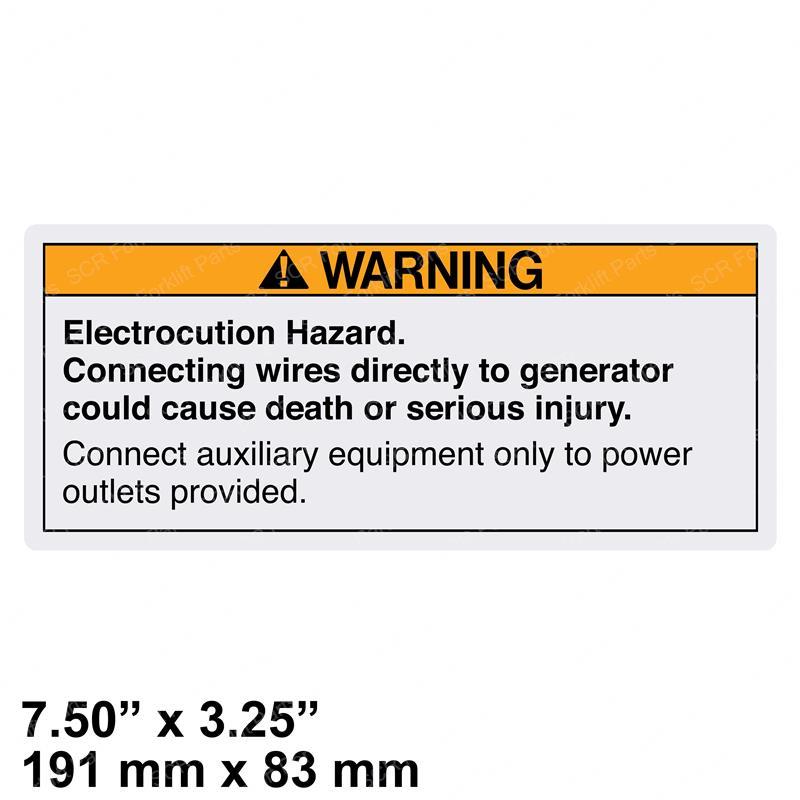 DECAL WARNING GENERATOR TML GN65421GT gn65421gt product image