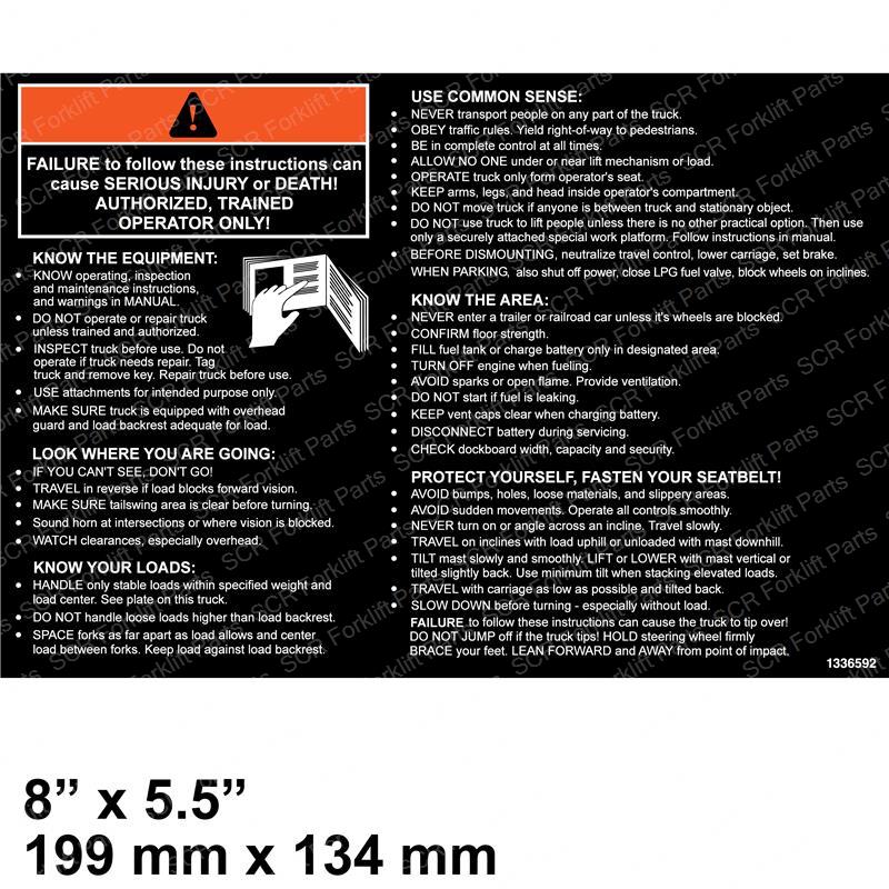 DECAL - OPERATOR WARNING HY1366725 hy1366725 product image