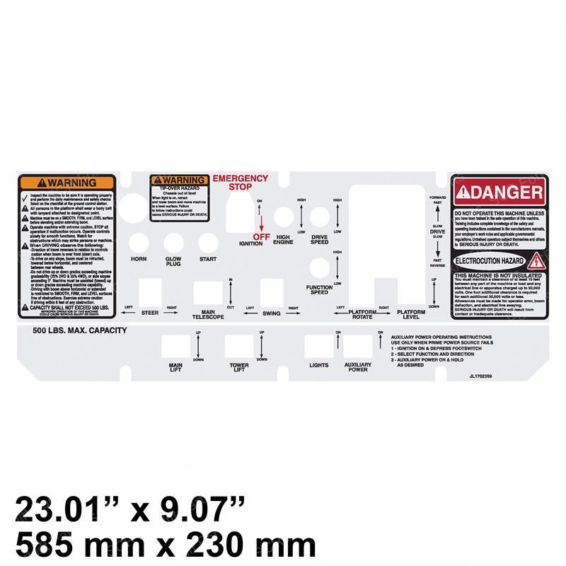 DECAL CONSOLE BOX JL1702399 jl1702399 product image