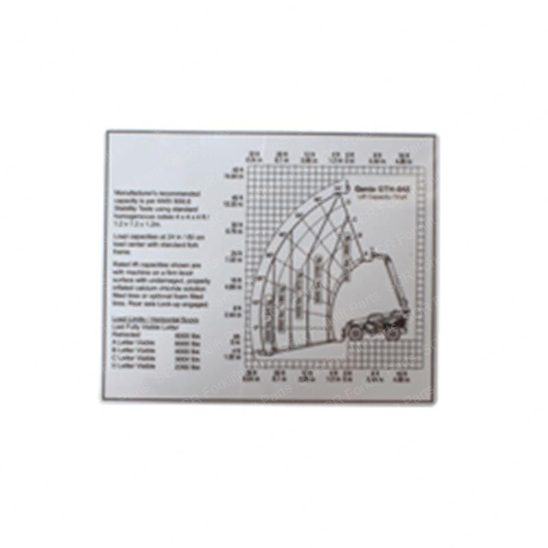 DECAL LOAD CHART GTH-842 GN114072 gn114072 product image