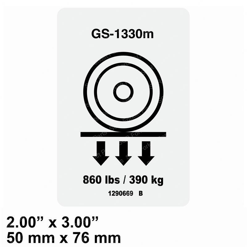 DECAL,LABEL,WHEEL LOAD 1330 GN1290669 gn1290669 product image